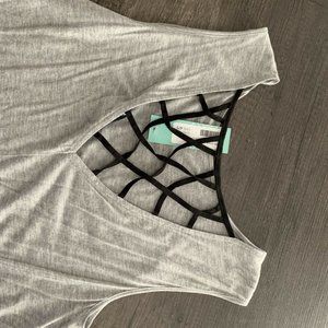 NWT Wells Grace Womens Size XS Gray And Black Tank